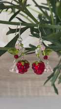 Load and play video in Gallery viewer, Raspberry Swirl Earrings