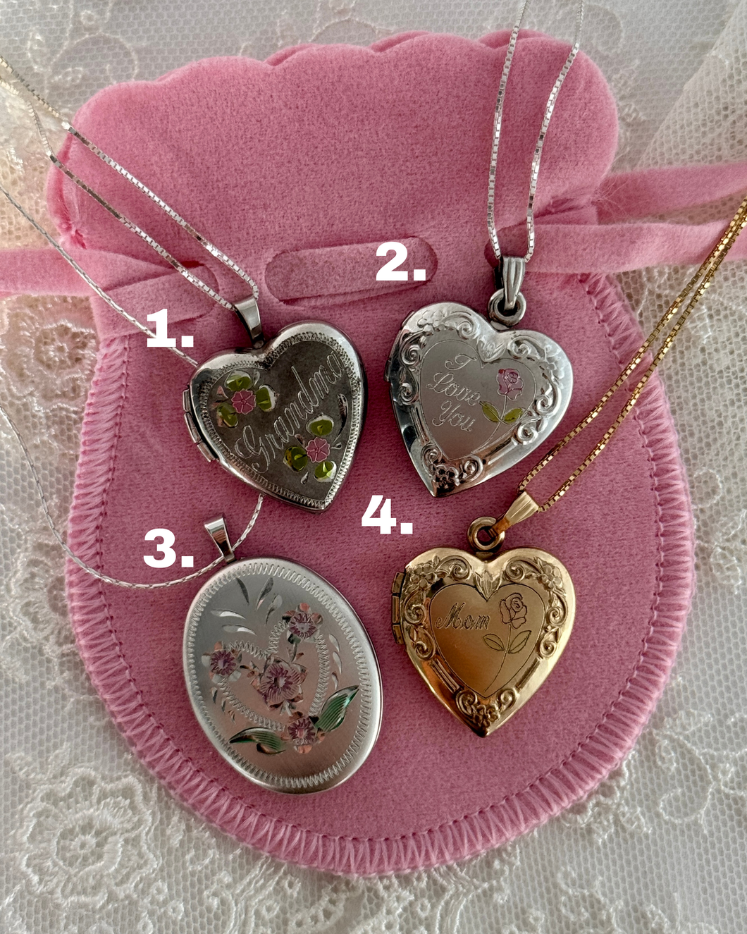 Vintage Locket Charms Necklace