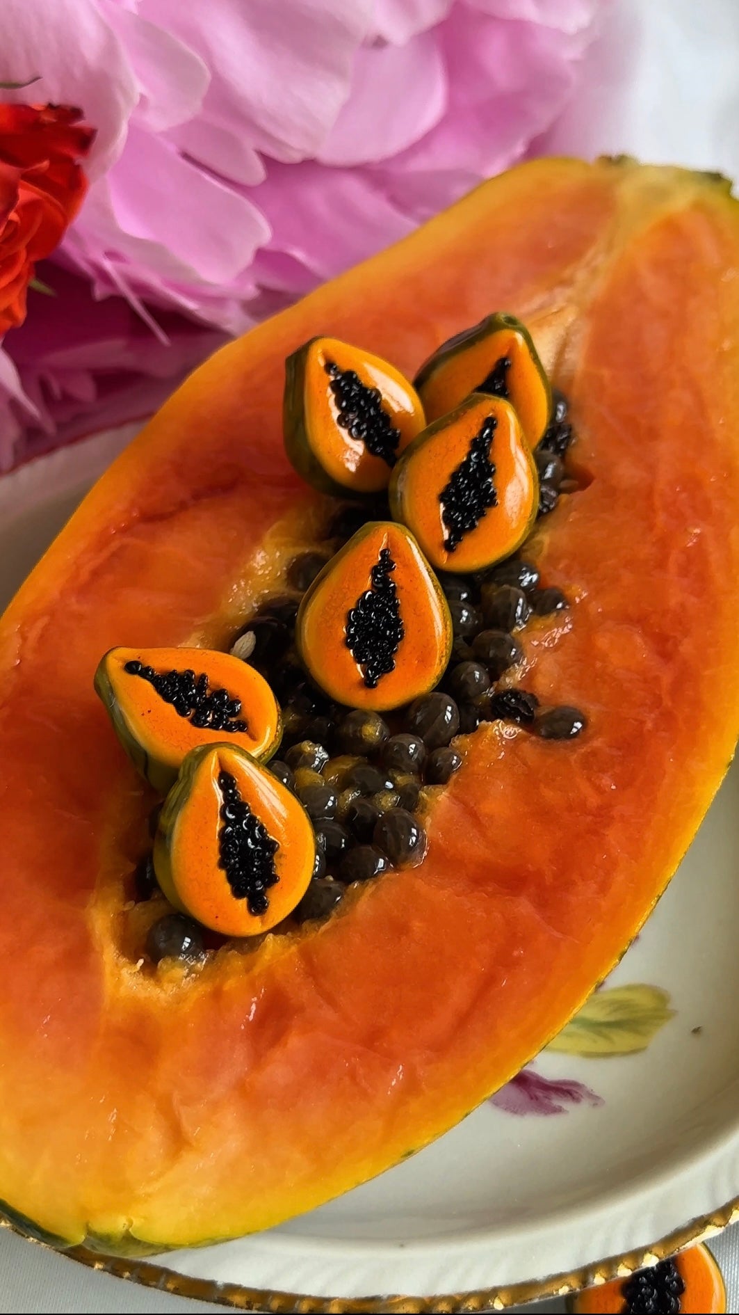 Papaya Beeds Earrings