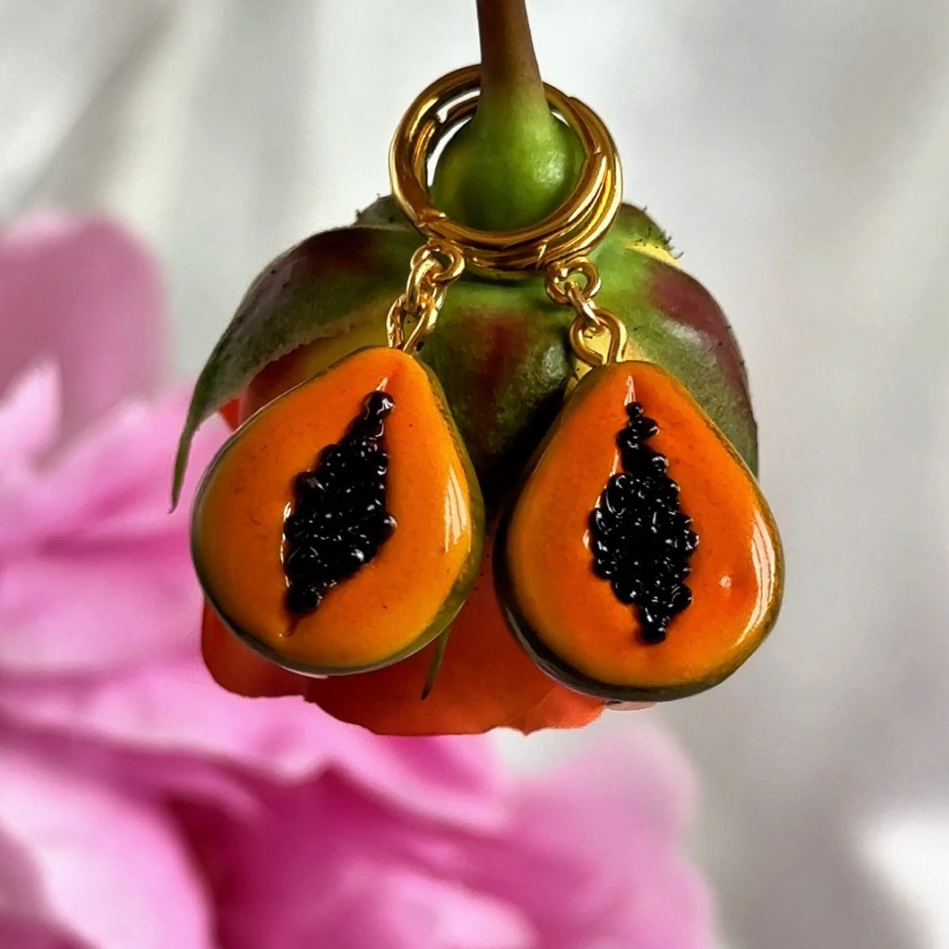 Papaya Beeds Earrings