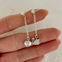 Load image into Gallery viewer, The Silver Swan Earrings
