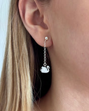 Load image into Gallery viewer, The Silver Swan Earrings
