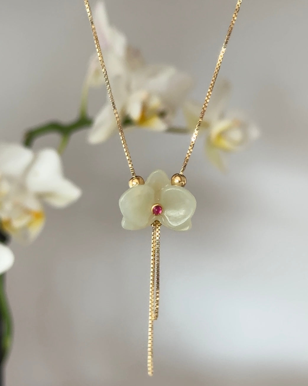 Orchid Jade Necklace