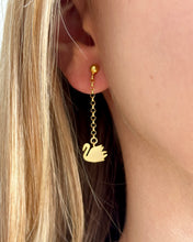 Load image into Gallery viewer, The Gold Swan Earrings
