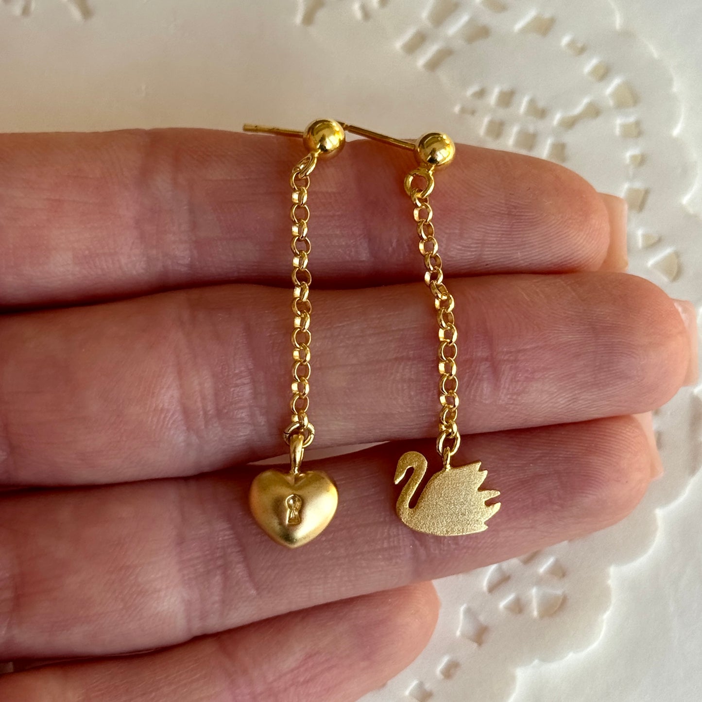 The Gold Swan Earrings