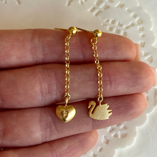 The Gold Swan Earrings