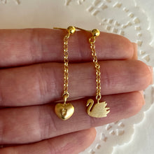 Load image into Gallery viewer, The Gold Swan Earrings
