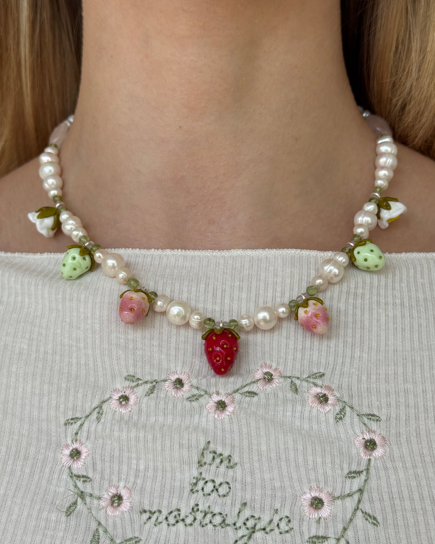 Strawberry Cycle Necklace