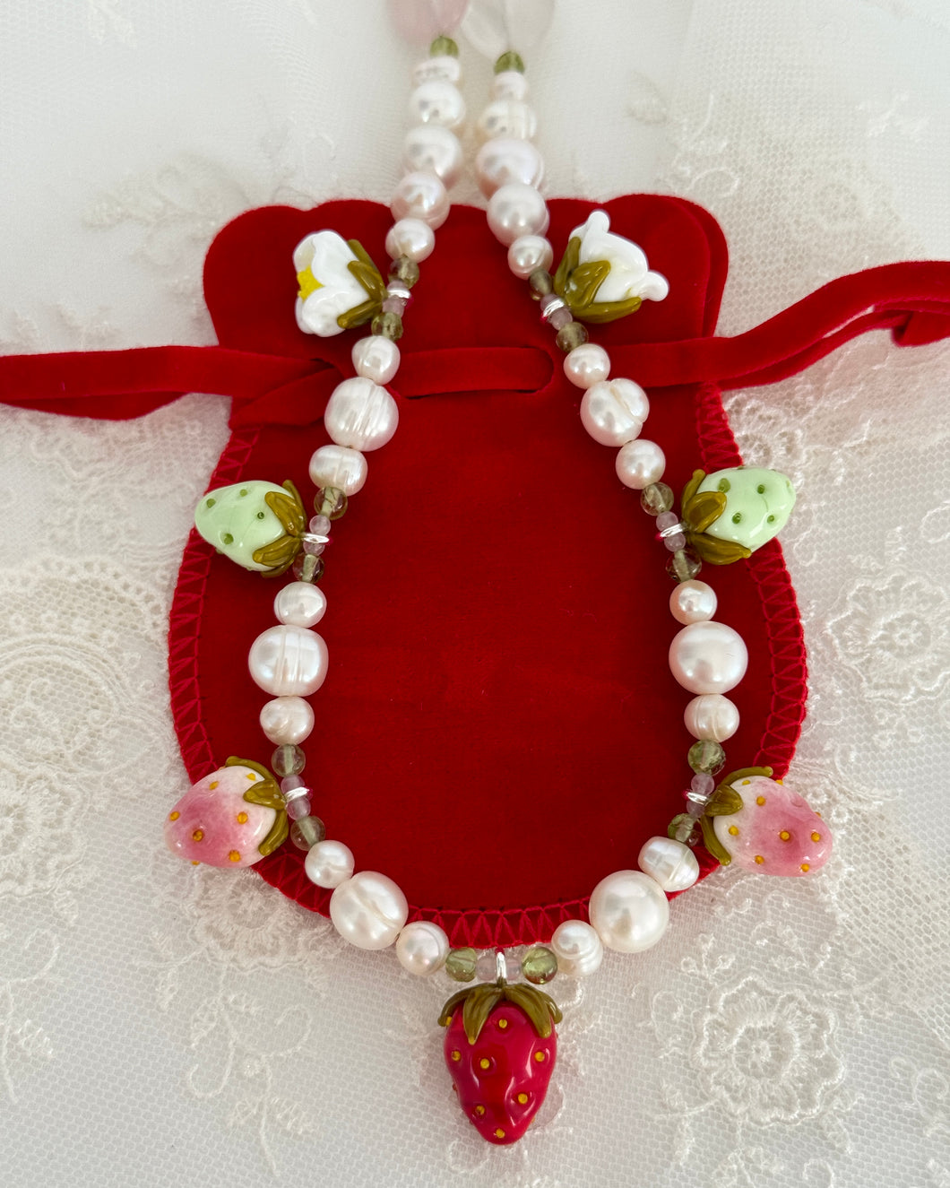 Strawberry Cycle Necklace