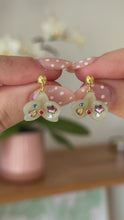 Load and play video in Gallery viewer, Bedazzled Orchid Earrings
