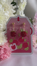 Load and play video in Gallery viewer, Raspberry Fairy Earrings in Red
