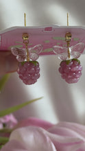Load and play video in Gallery viewer, Raspberry Fairy Earrings in Pink
