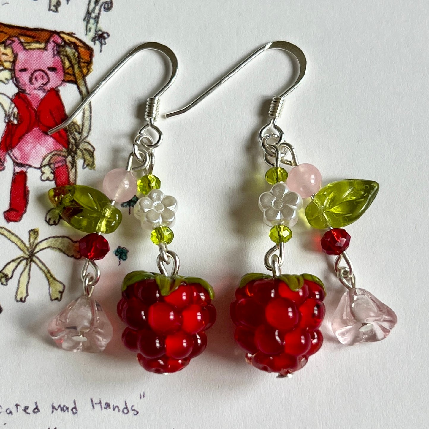 Raspberry Swirl Earrings